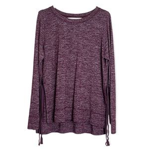 UGG Quincy Side-Tie Pullover Top in Port Heather Size Medium